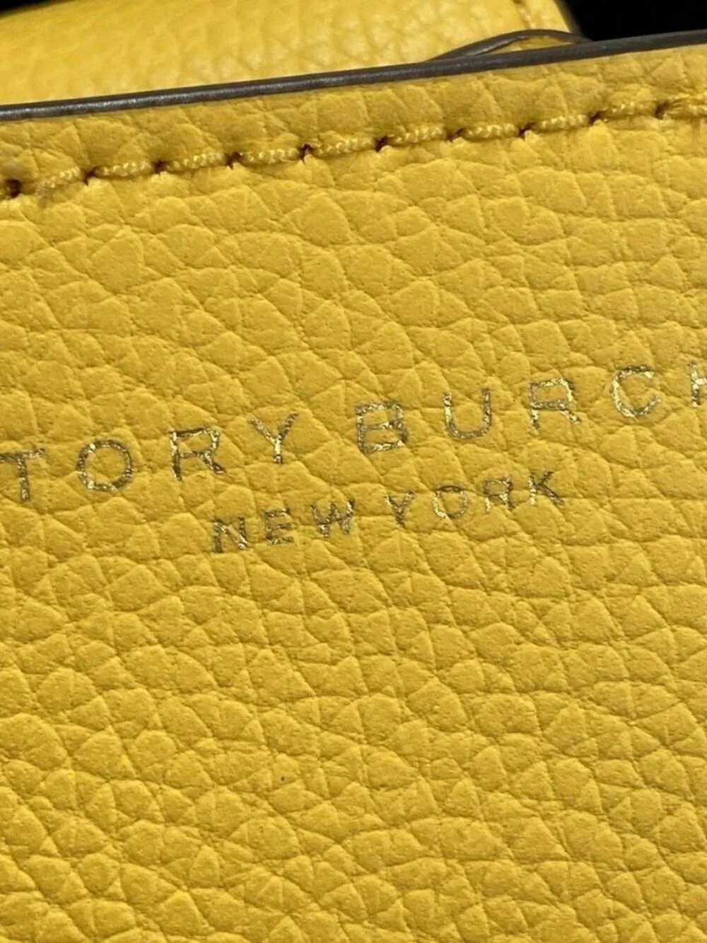 TORY BURCH Yellow Leather Handbag